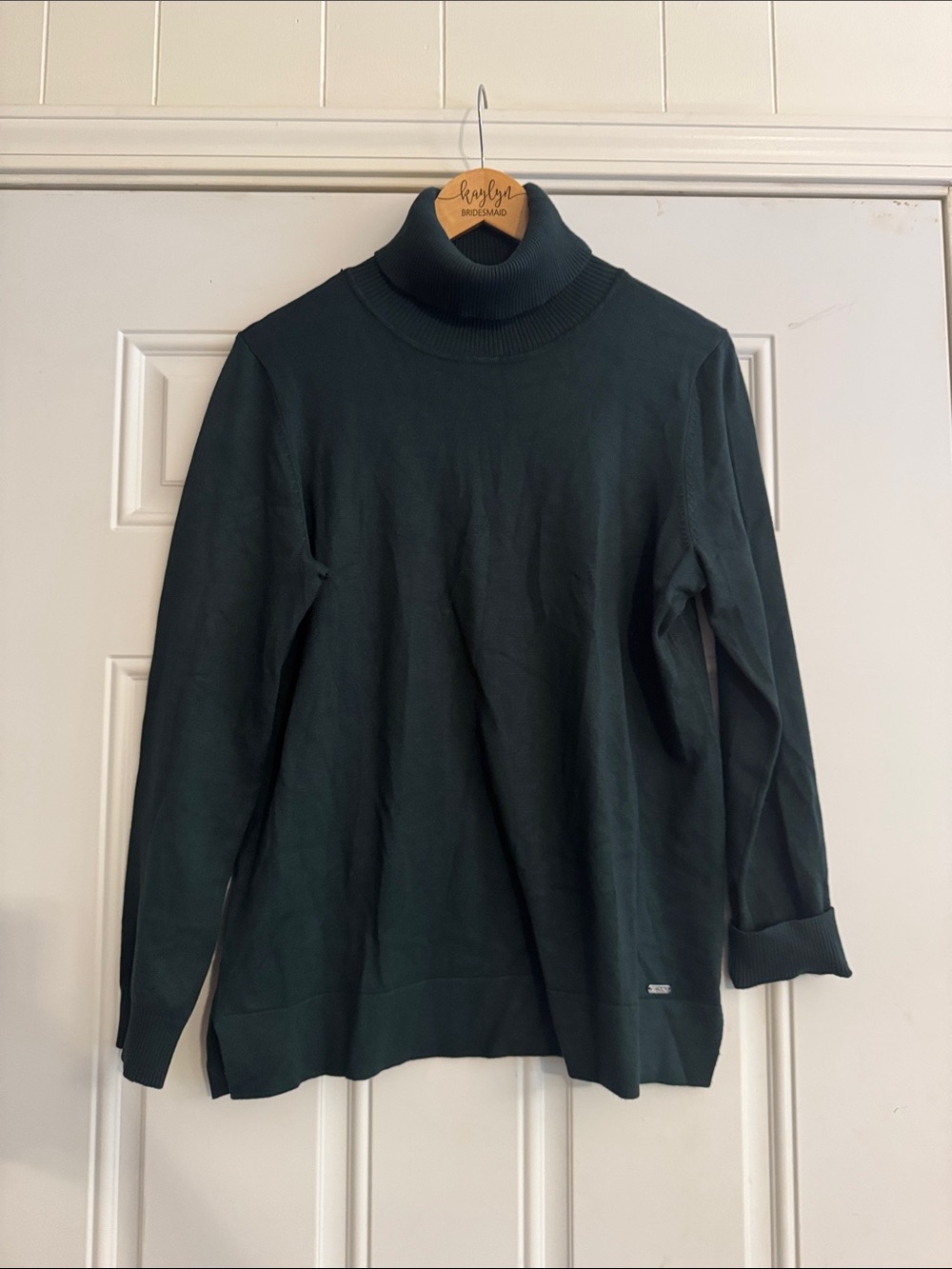 Calvin Klein Dark Forest Green Turtleneck Sweater